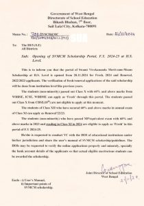 Swami Vivekananda Scholarship
