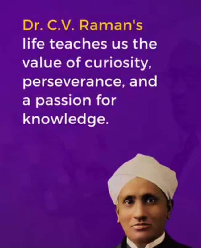 Dr. C. V. Raman, inspiration for students