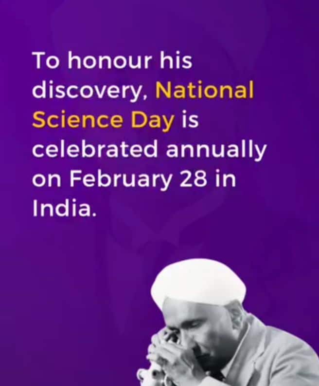 Dr. C. V. Raman, inspiration for students