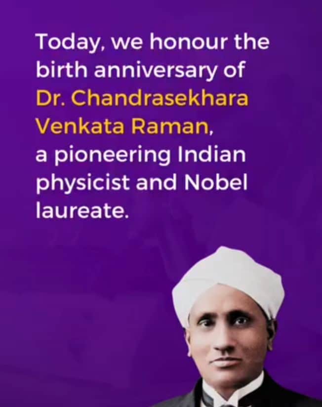 Dr. C. V. Raman, inspiration for students