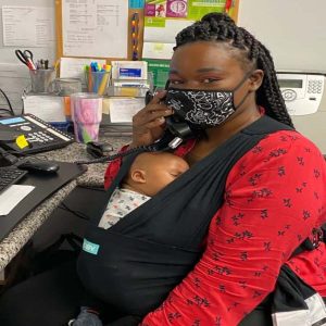 Mother and employee at the same time