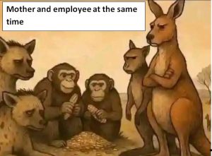 Mother and employee at the same time