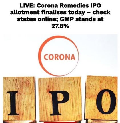 Corona Remedies IPO Allotment Date